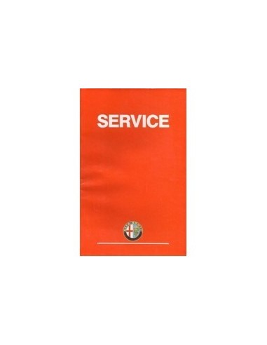 1996 ALFA ROMEO SERVICE INSTRUCTIEBOEKJE