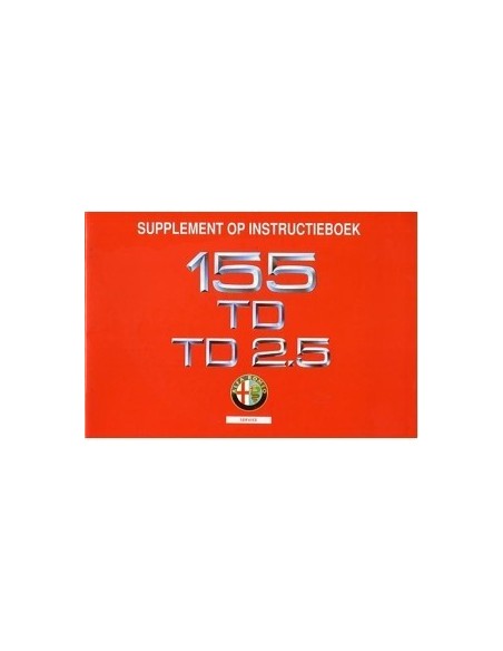 1993 ALFA ROMEO 155 TD & TD 2.5 INSTRUCTIEBOEKJE NEDERLANDS
