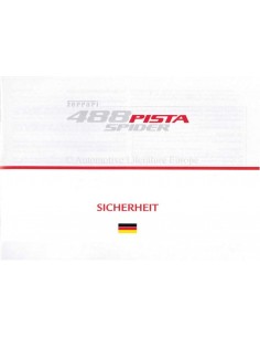 2018 FERRARI 488 PISTA SPIDER SAFETY BROCHURE GERMAN 6181/18