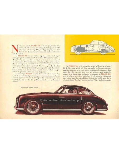 1952 PEGASO Z-102 PROSPEKT FRANZÖSISCH