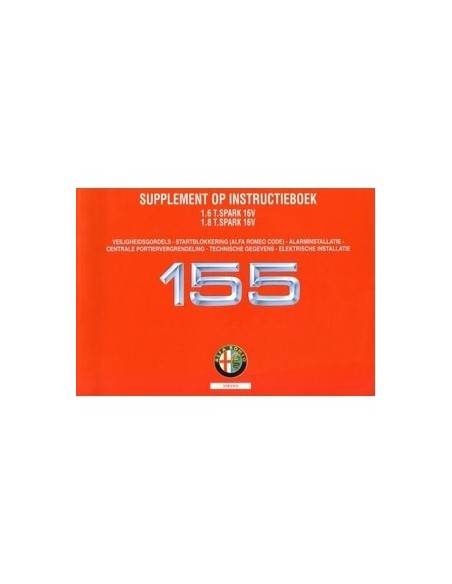 1996 ALFA ROMEO 155 1.6 & 1.8 TS 16V INSTRUCTIEBOEKJE NEDERLANDS
