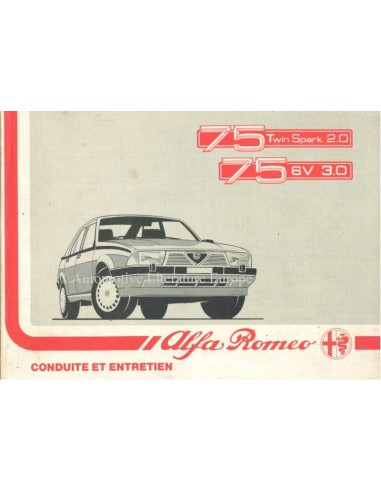 1988 ALFA ROMEO 75 BETRIEBSANLEITUNG FRANZÖSISCH