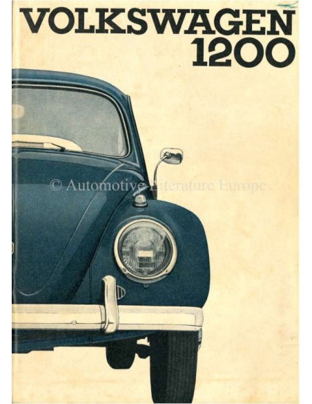 1962 VOLKSWAGEN BEETLE 1200 OWNERS MANUAL DUTCH