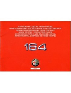 1993 ALFA ROMEO 164 CRUISE CONTROL INSTRUCTIEBOEKJE