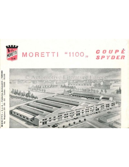1962 MORETTI 1100 BROCHURE ITALIAANS