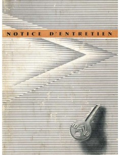 1957 CITROEN ID 19 INSTRUCTIEBOEKJE FRANS