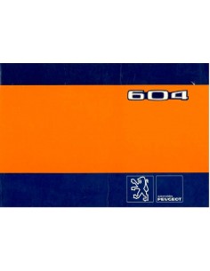 1981 PEUGEOT 604 OWNERS MANUAL