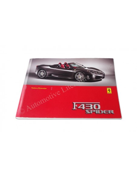 2005 FERRARI F430 SPIDER INSTRUCTIEBOEKJE FRANS