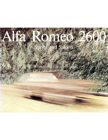 1965 ALFA ROMEO 2600 SPRINT & LIMOUSINE BROCHURE ENGELS