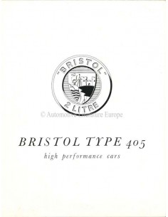 1954 BRISTOL 405 BROCHURE ENGLISH