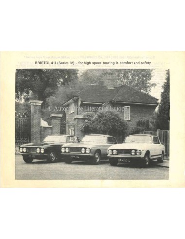 1974 BRISTOL 411 BROCHURE ENGELS