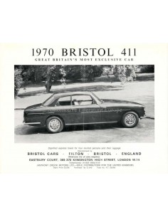 1970 BRISTOL 411 BROCHURE ENGELS