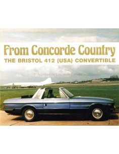 1978 BRISTOL 412 (USA) CONVERTIBLE BROCHURE ENGELS