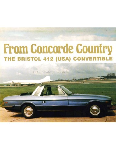 1978 BRISTOL 412 (USA) CONVERTIBLE BROCHURE ENGLISH
