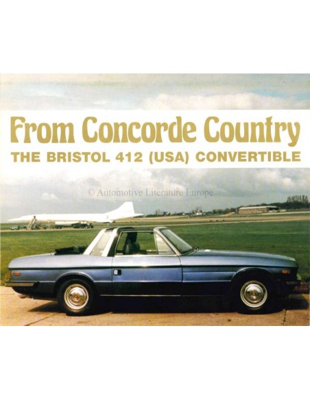 1978 BRISTOL 412 (USA) CONVERTIBLE BROCHURE ENGELS