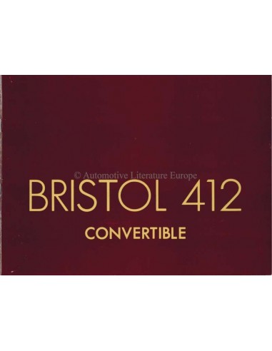 1975 BRISTOL 412 CONVERTIBLE BROCHURE ENGLISH