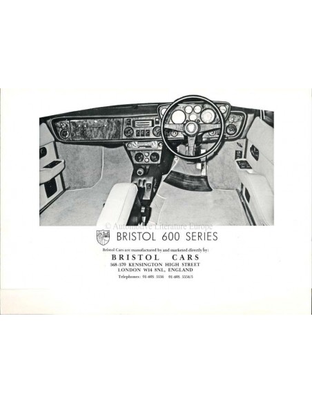 1977 BRISTOL 600 SERIES BROCHURE ENGELS