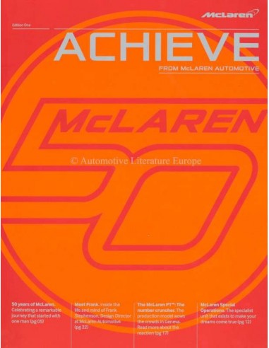 2013 MCLAREN ACHIEVE MAGAZINE ENGLISH