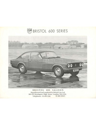 1977 BRISTOL 603 + 412 BROCHURE ENGLISH