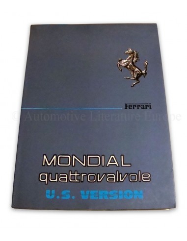 1984 FERRARI MONDIAL QUATTROVALVOLE INSTRUCTIEBOEKJE USA 308/84