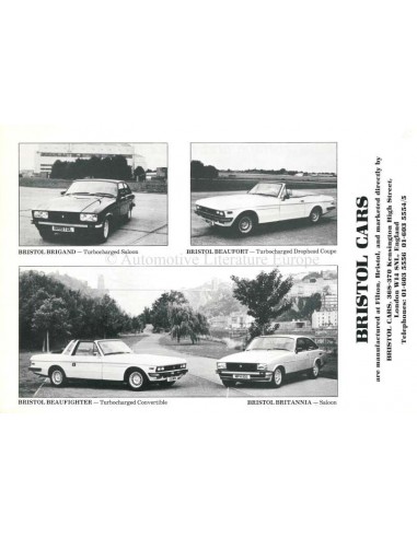 1987 BRISTOL RANGE BROCHURE ENGLISH
