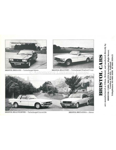 1987 BRISTOL RANGE BROCHURE ENGLISH