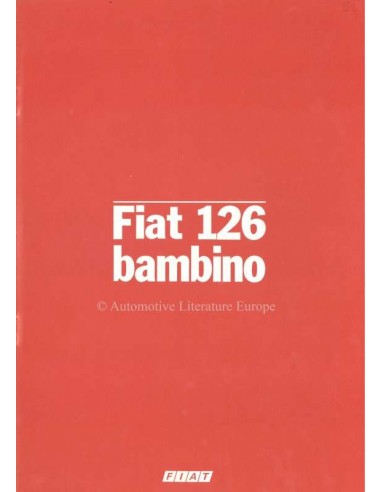 1982 FIAT 126 BAMBINO BROCHURE DUITS