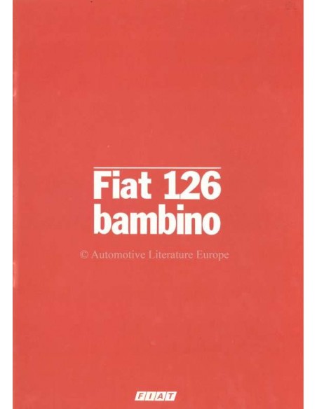 1982 FIAT 126 BAMBINO BROCHURE DUITS