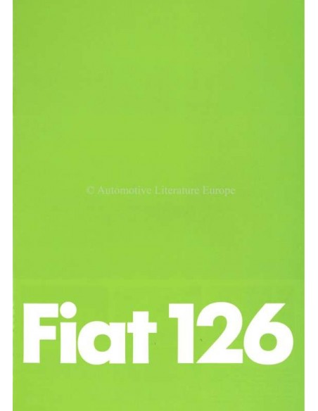 1979 FIAT 126 BROCHURE DUITS