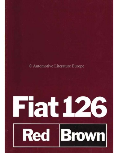 1981 FIAT 126 RED & BROWN PROSPEKT DEUTSCH