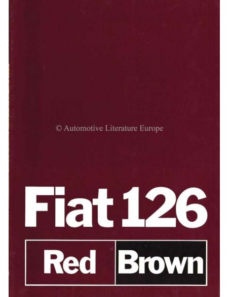 1980 FIAT 126 RED & BROWN BROCHURE GERMAN