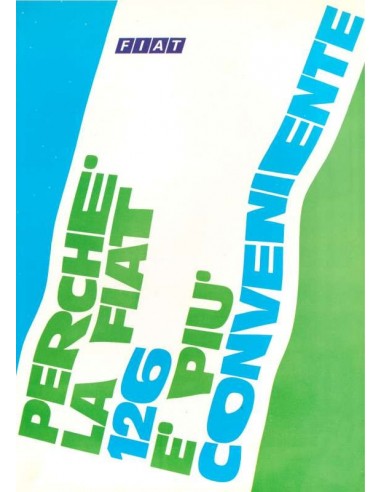 1975 FIAT 126 BROCHURE ITALIAN