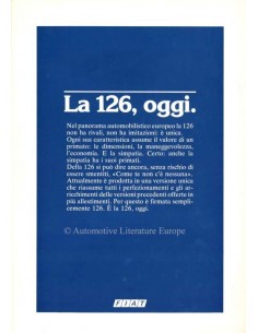 1985 FIAT 126 BROCHURE ITALIAN