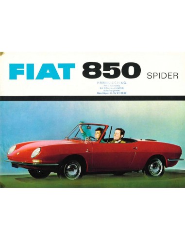 1965 FIAT 850 SPIDER BROCHURE DUITS