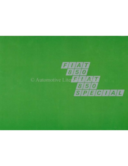 1967 FIAT 850 / SPECIAL BROCHURE NEDERLANDS
