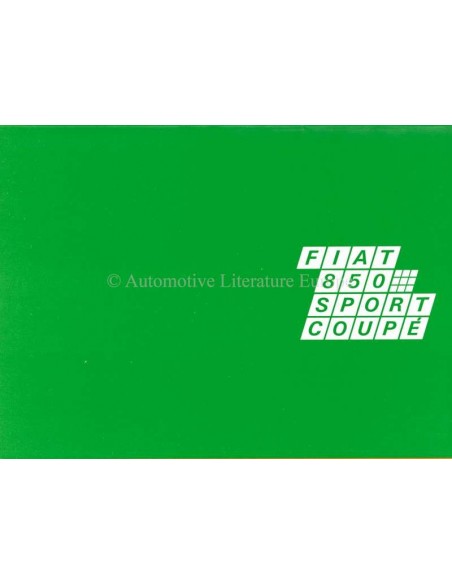 1969 FIAT 850 SPORT COUPÉ BROCHURE DUTCH