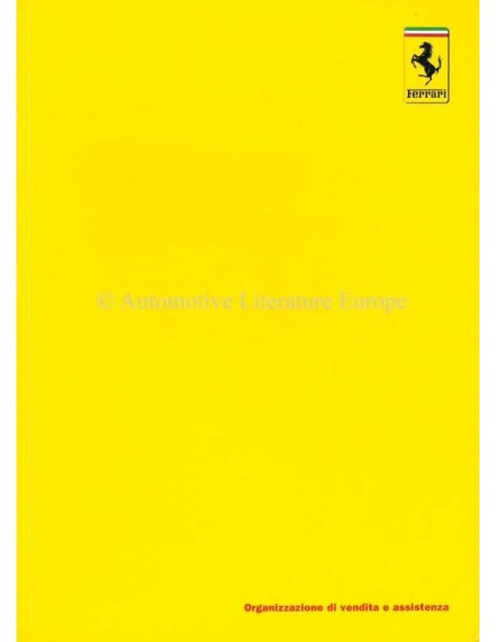 1996 FERRARI VERKAUFS - UND SERVICE ORGANISATION HANDBUCH 1053/96