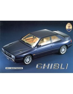 1992 MASERATI GHIBLI INSTRUCTIEBOEKJE ITALIAANS