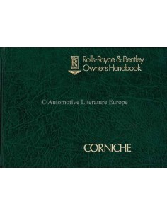 1980 ROLLS ROYCE & BENTLEY CORNICHE INSTRUCTIEBOEKJE ENGELS