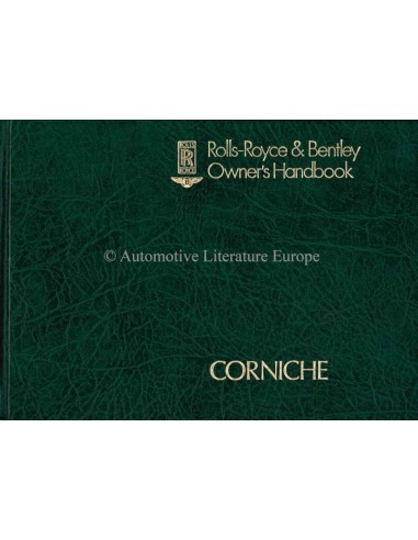 1980 ROLLS ROYCE & BENTLEY CORNICHE INSTRUCTIEBOEKJE ENGELS