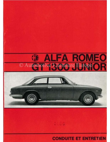 1970 ALFA ROMEO GT JUNIOR 1300 BETRIEBSANLEITUNG FRANZÖSISCH