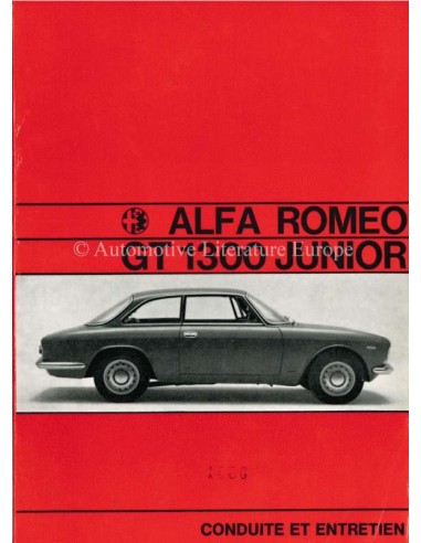 1970 ALFA ROMEO GT JUNIOR 1300 OWNERS MANUAL FRENCH