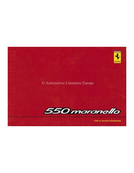 1998 FERRARI 550 MARANELLO BETRIEBSANLEITUNG 1318/98