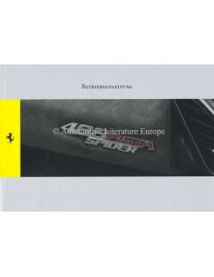 2018 FERRARI 488 PISTA INSTRUCTIEBOEKJE ENGELS