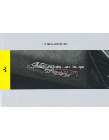 2018 FERRARI 488 PISTA BETRIEBSANLEITUNG DEUTSCH