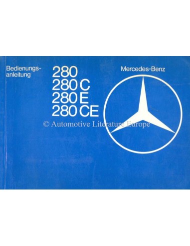 1978 MERCEDES BENZ E KLASSE INSTRUCTIEBOEKJE DUITS