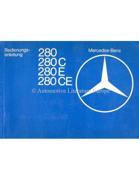 1978 MERCEDES BENZ E KLASSE INSTRUCTIEBOEKJE DUITS