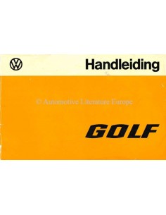 1975 VOLKSWAGEN GOLF INSTRUCTIEBOEKJE NEDERLANDS