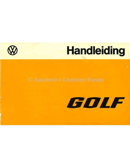 1975 VOLKSWAGEN GOLF INSTRUCTIEBOEKJE NEDERLANDS
