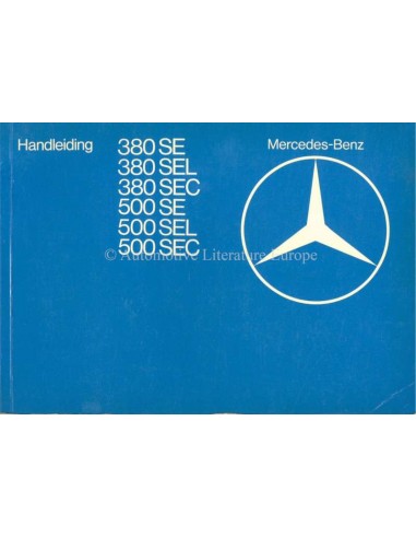 1981 MERCEDES BENZ S CLASS OWNERS MANUAL DUTCH